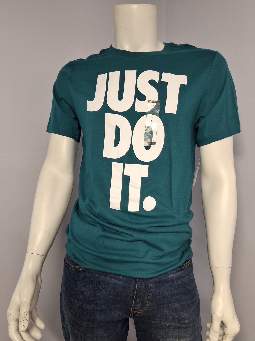 Nike The Nike Tee Men's S Green Just Do It Graphic Crew Neck Short Sleeve Tee